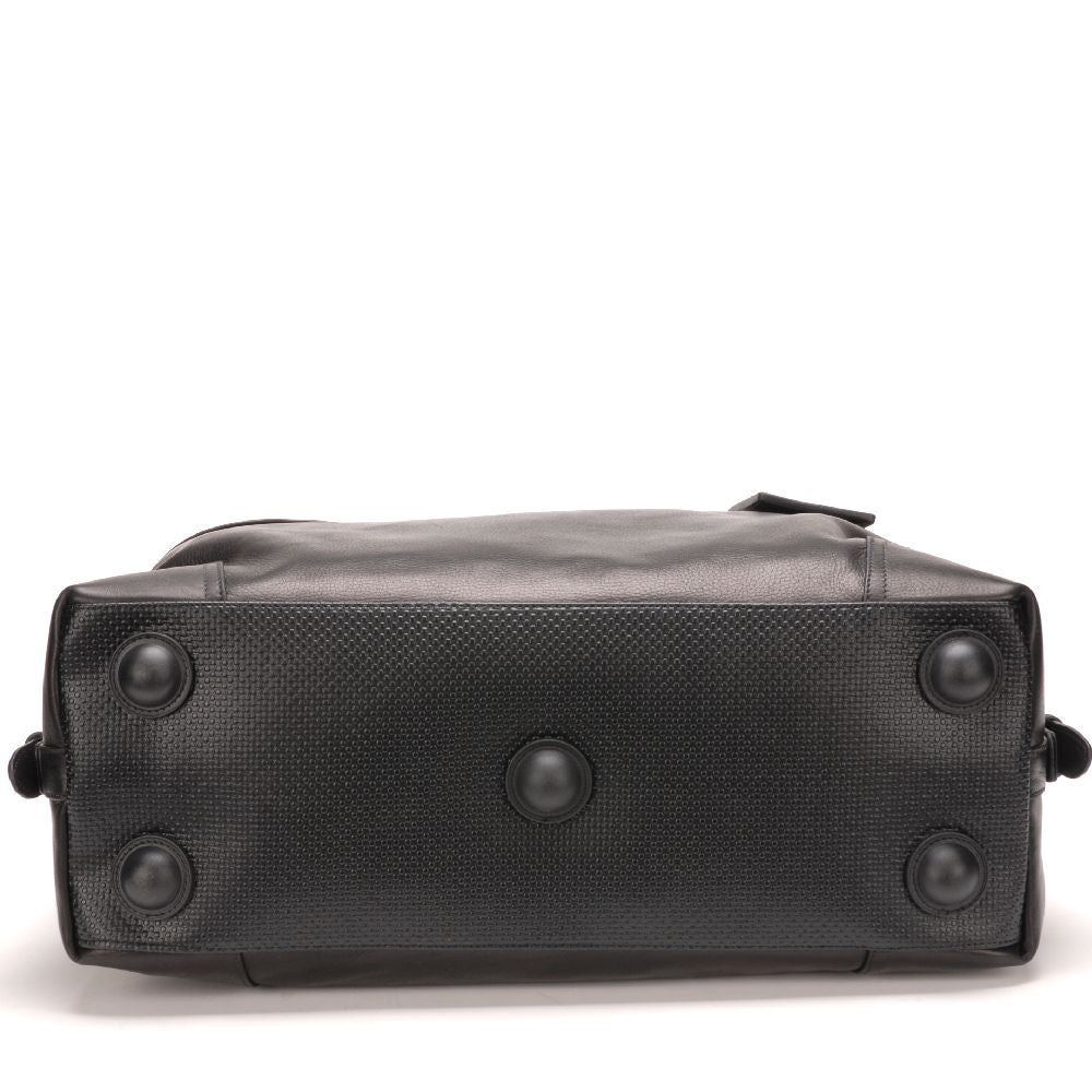 Large travel bag in dipped leather 