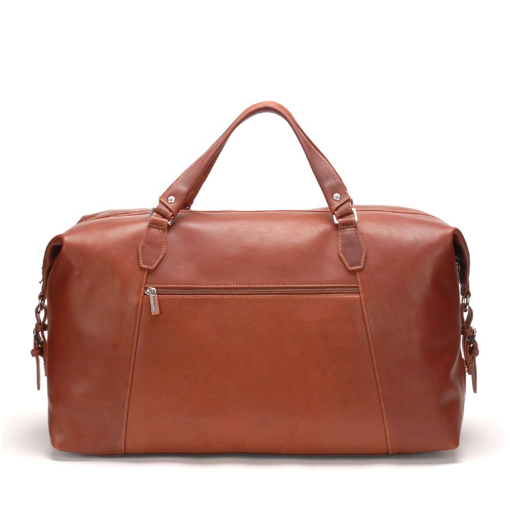Large travel bag in dipped leather 