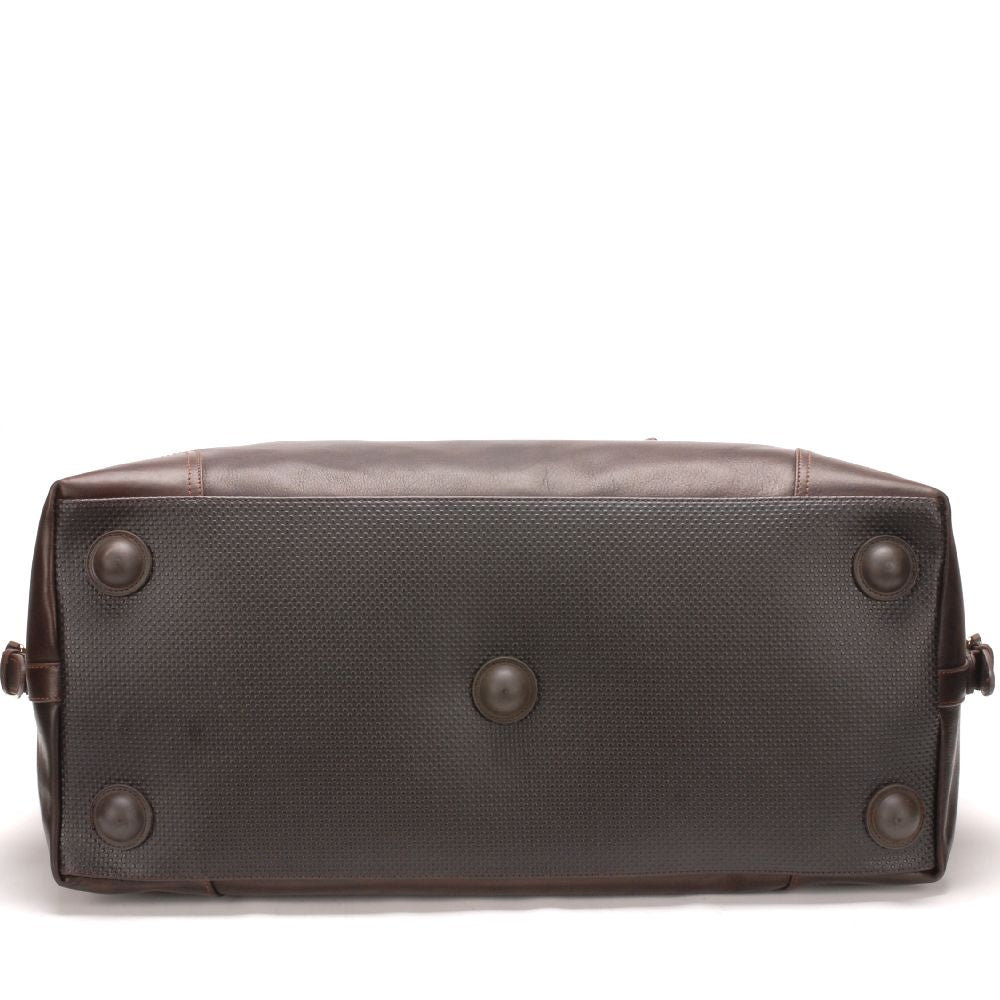 Large travel bag in dipped leather 