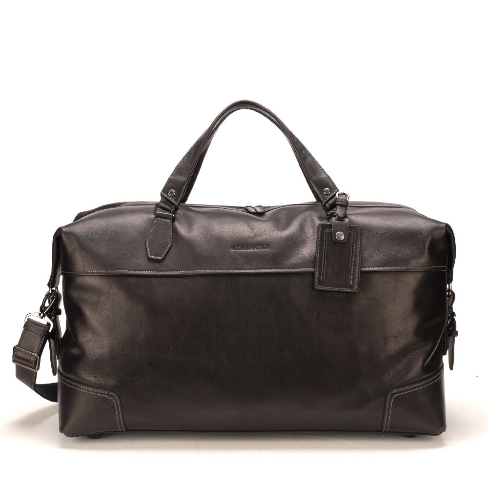 Large travel bag in dipped leather 