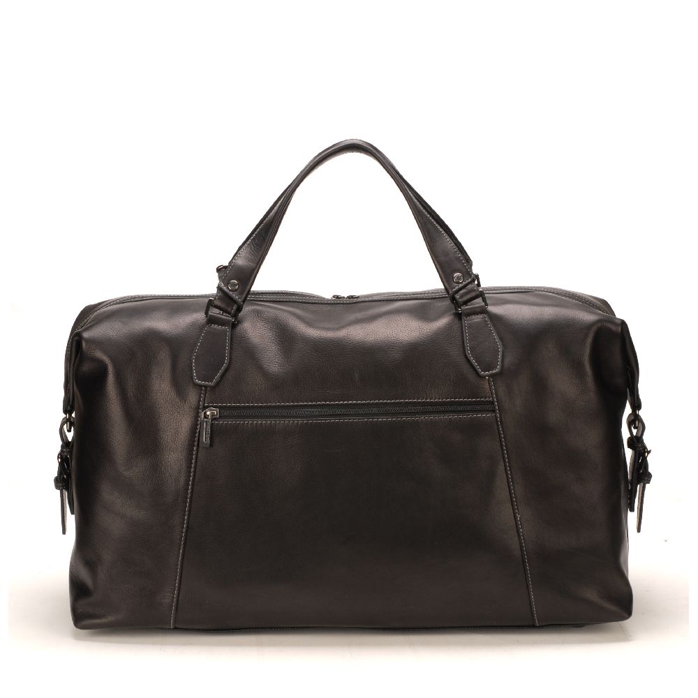 Large travel bag in dipped leather 