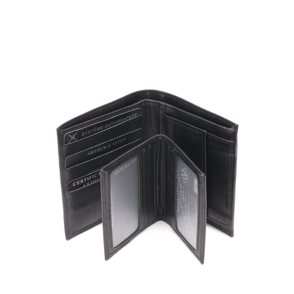 Portefeuille et porte-cartes Pablo cuir plongé