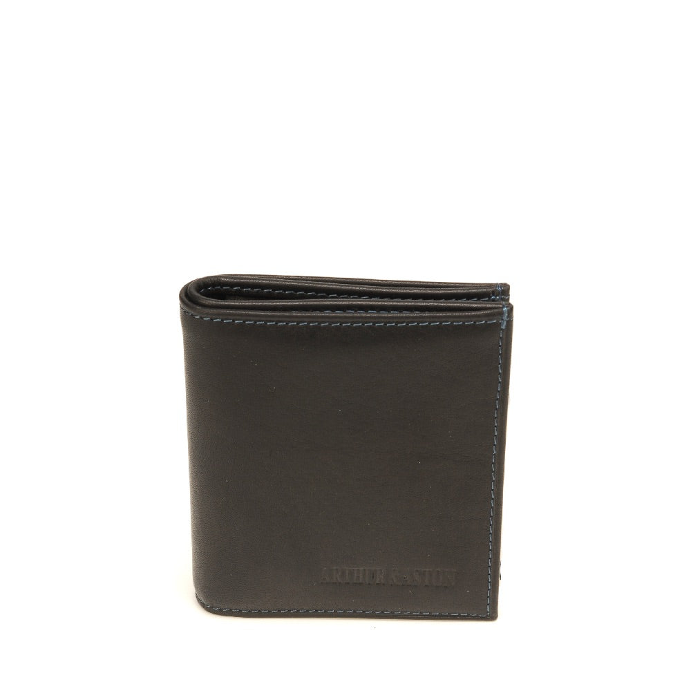 Portefeuille Homme Angelo II En Cuir Marron - Porte-Monnaie Demi-Lune Classique