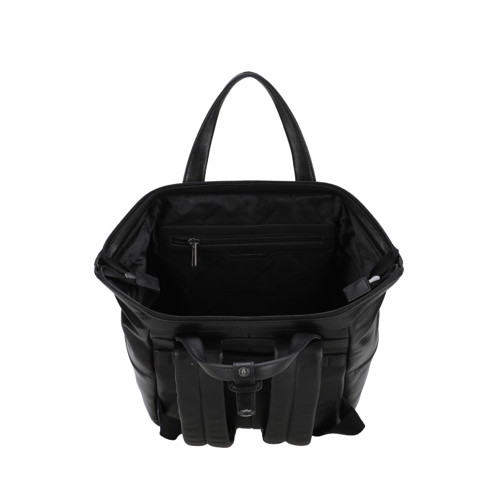 Crossbody Bag Raw Leather Backpack QWSTION Small Tote Convertible