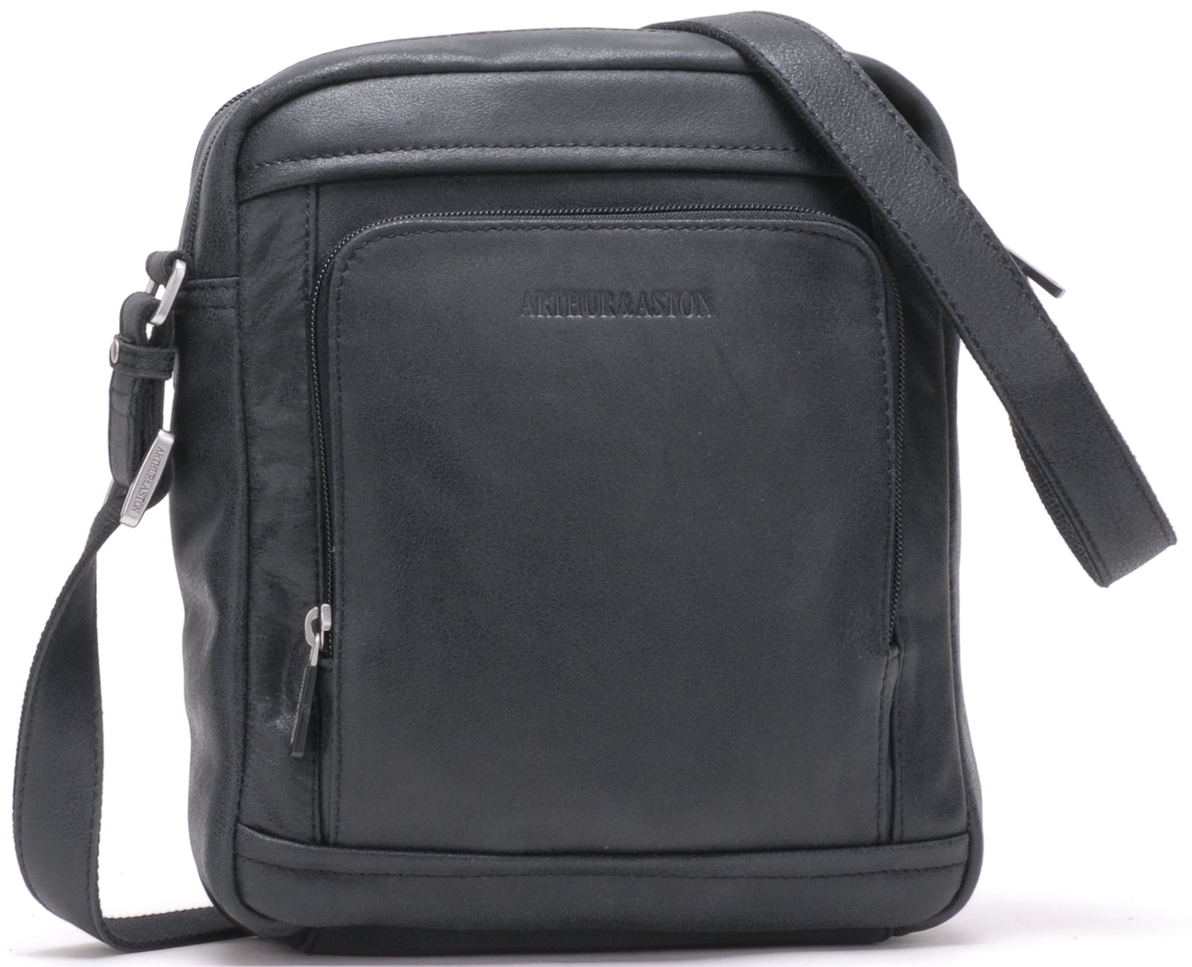 Large Cristiano leather destroyed crossbody bag