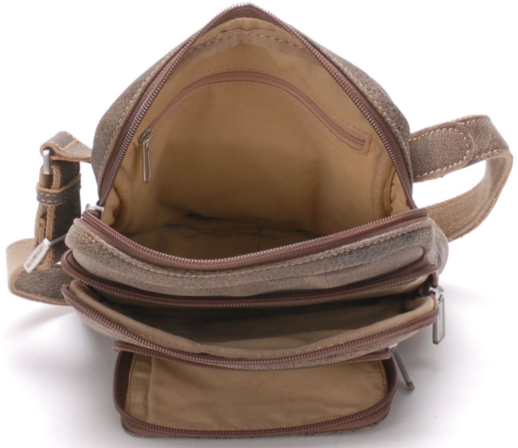 Cristiano medium model destroyed leather crossbody bag