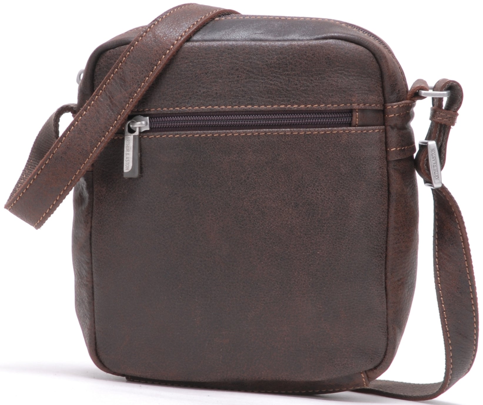 Cristiano destroyed leather crossbody bag