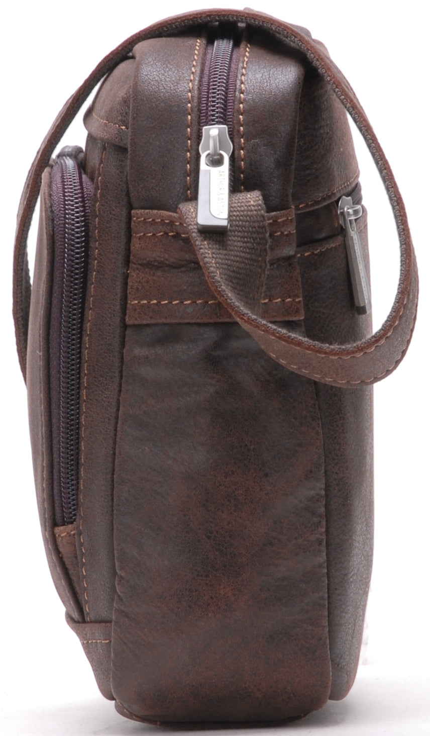 Cristiano destroyed leather crossbody bag
