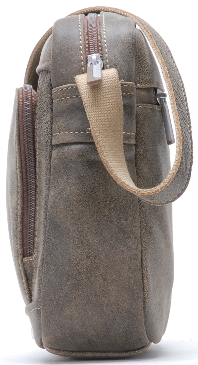 Cristiano destroyed leather crossbody bag