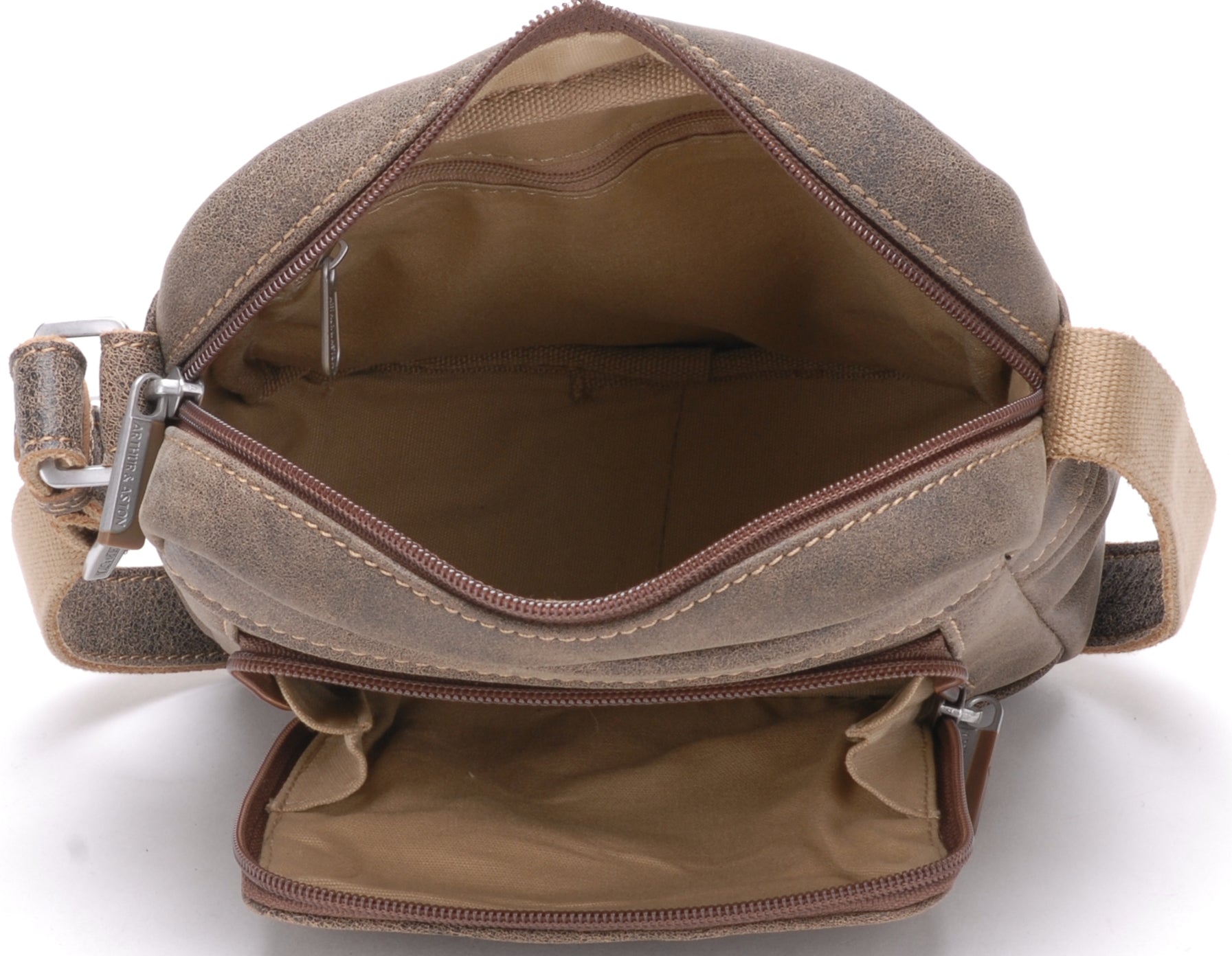 Cristiano destroyed leather crossbody bag