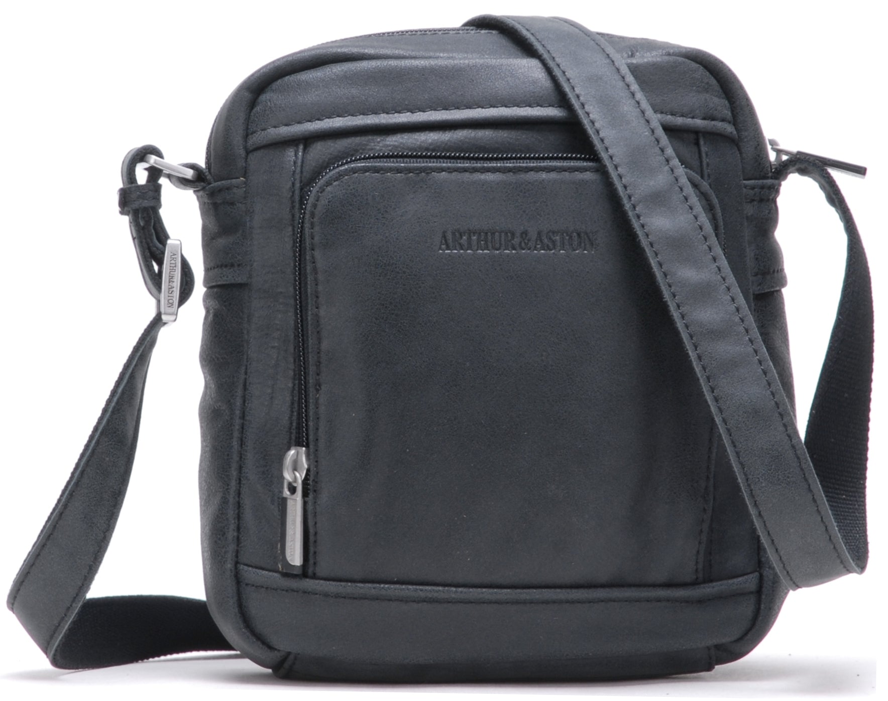 Cristiano destroyed leather crossbody bag