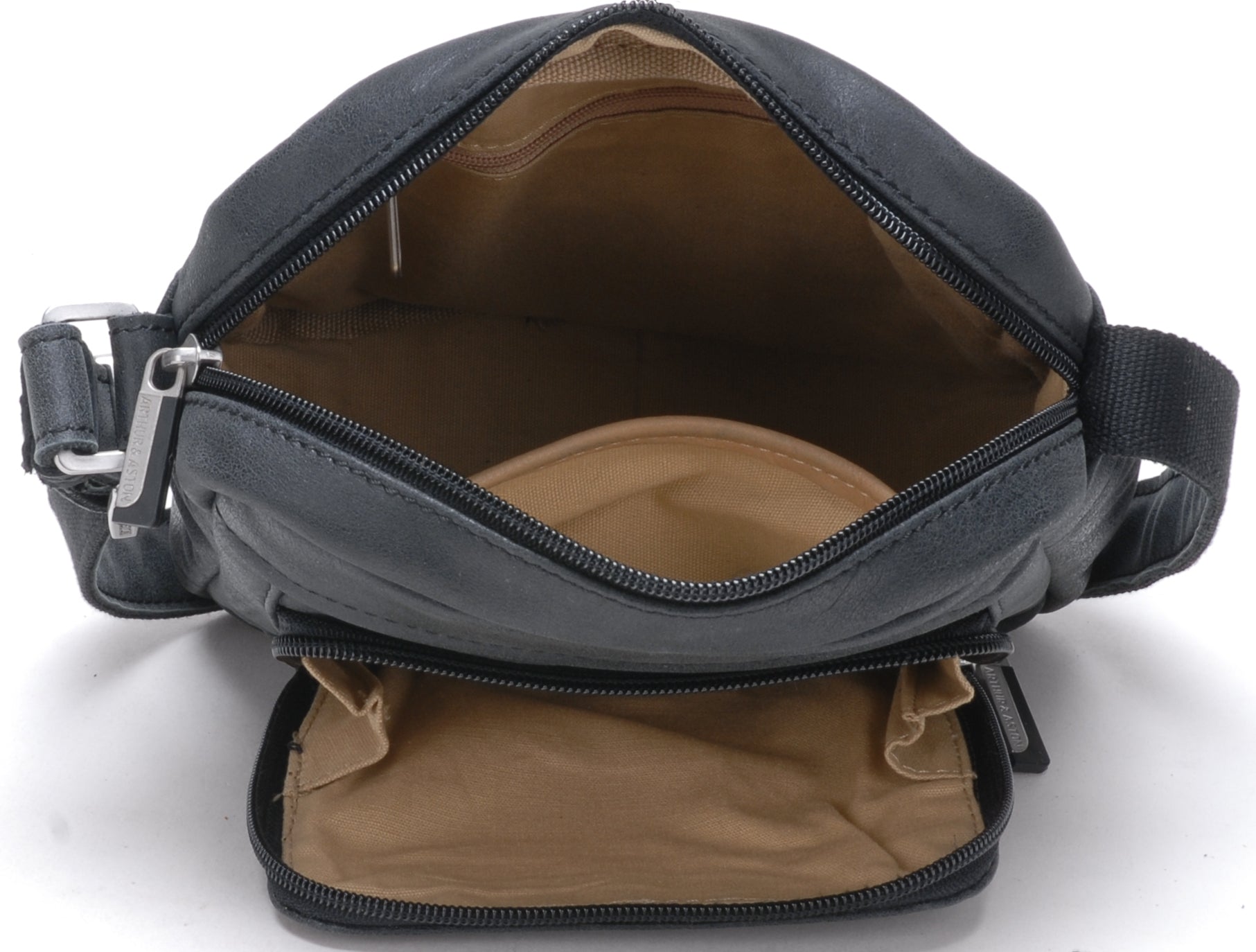 Cristiano destroyed leather crossbody bag
