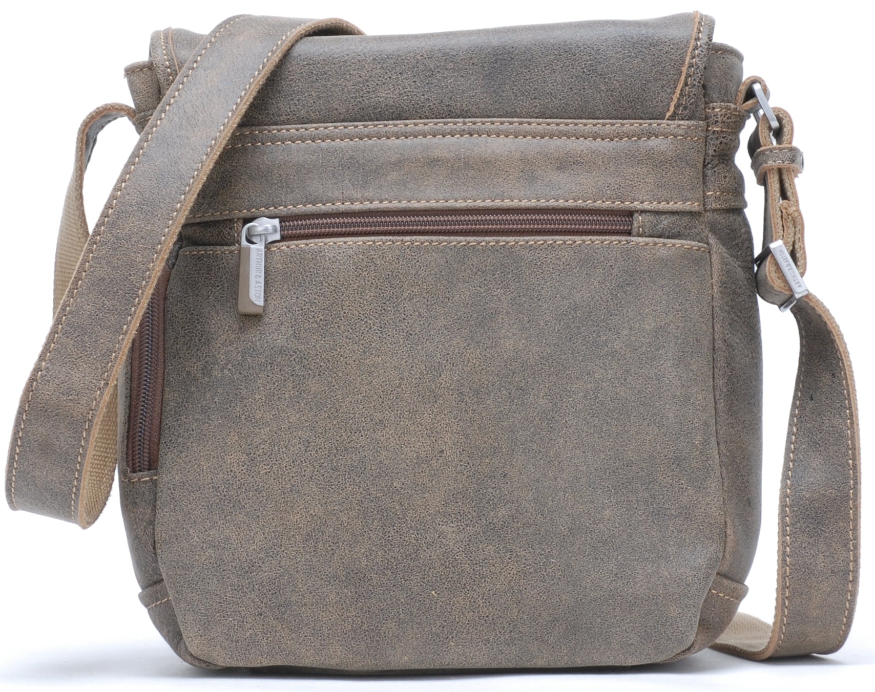 Cristiano destroyed leather crossbody bag, small model