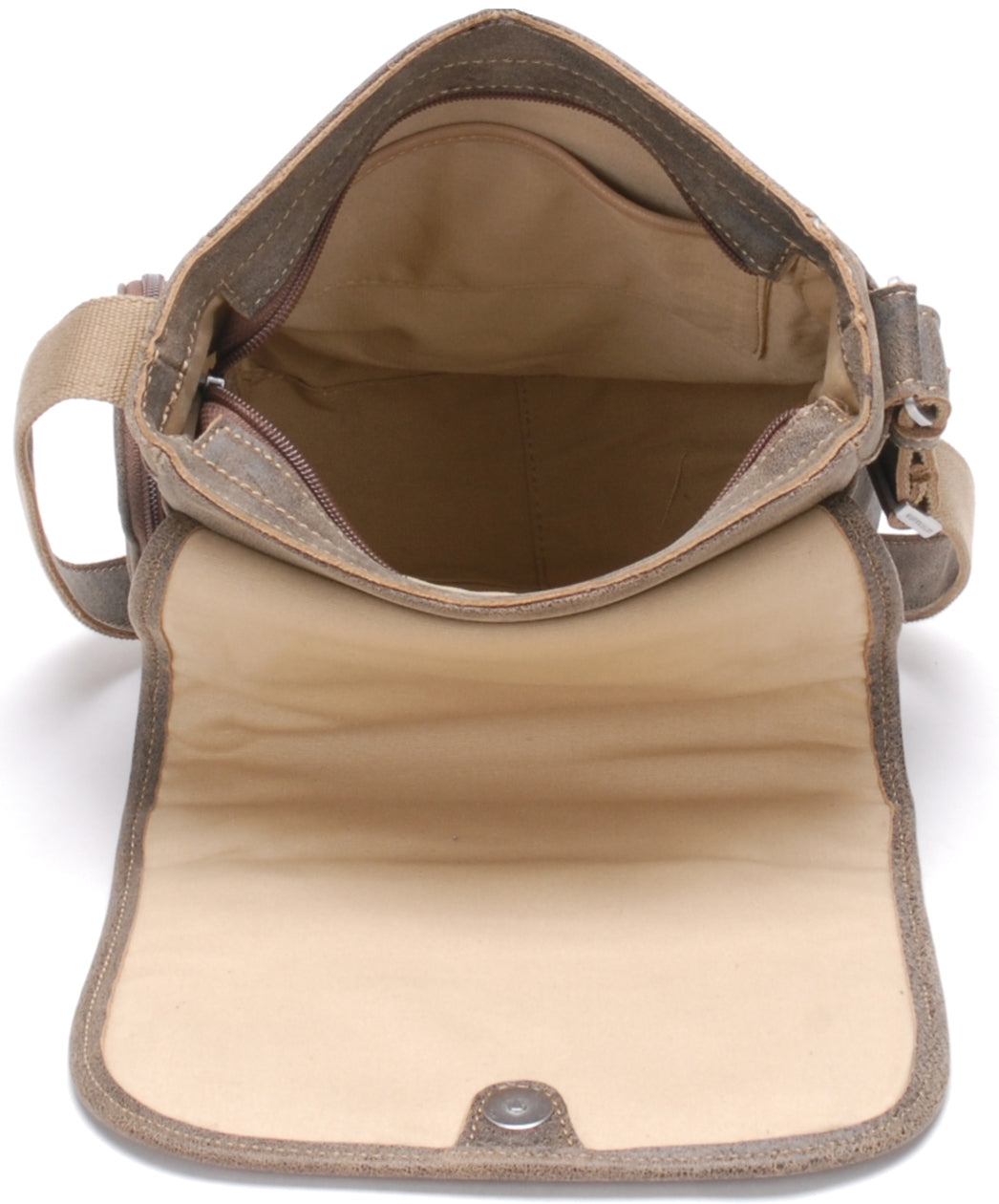 Cristiano destroyed leather crossbody bag, small model
