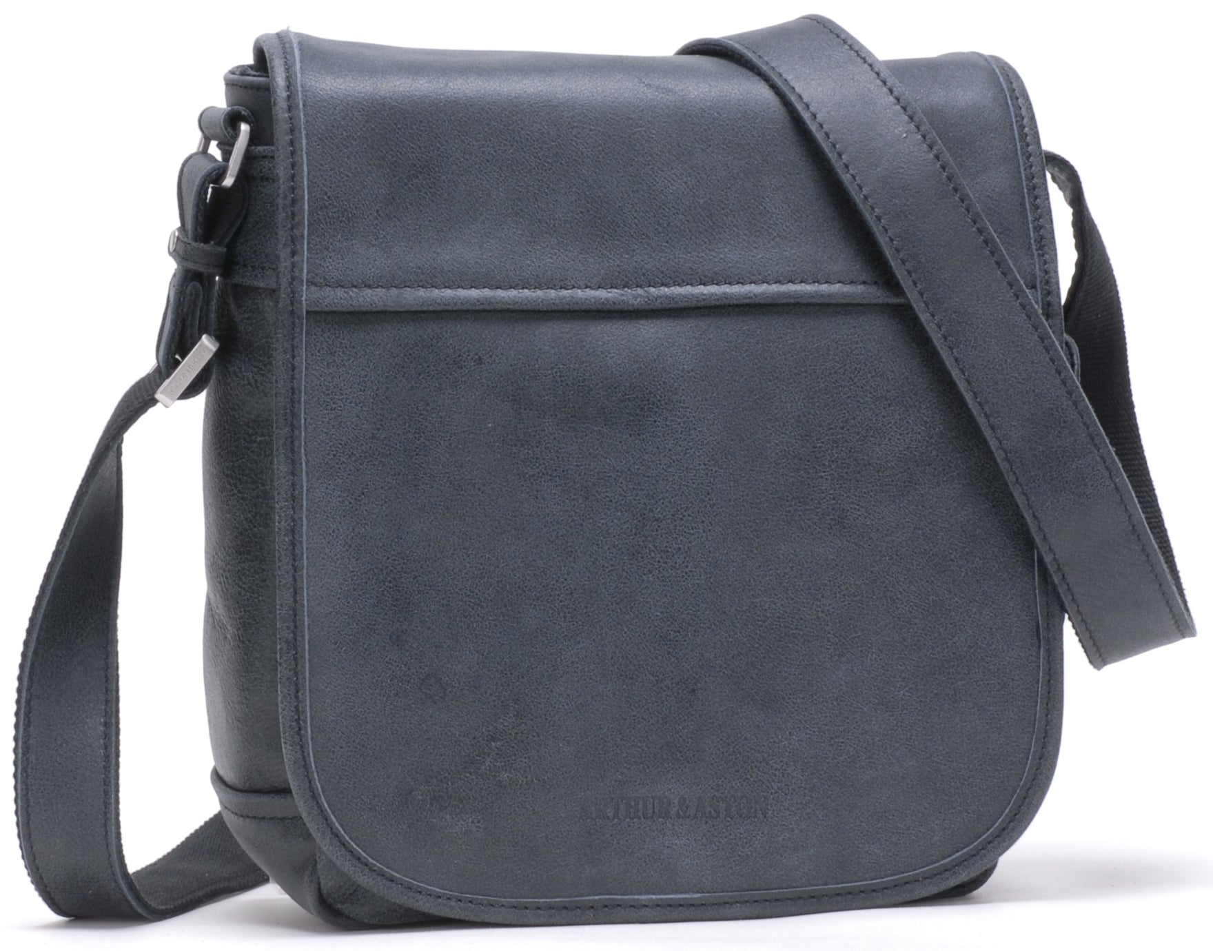 Cristiano destroyed leather crossbody bag, small model
