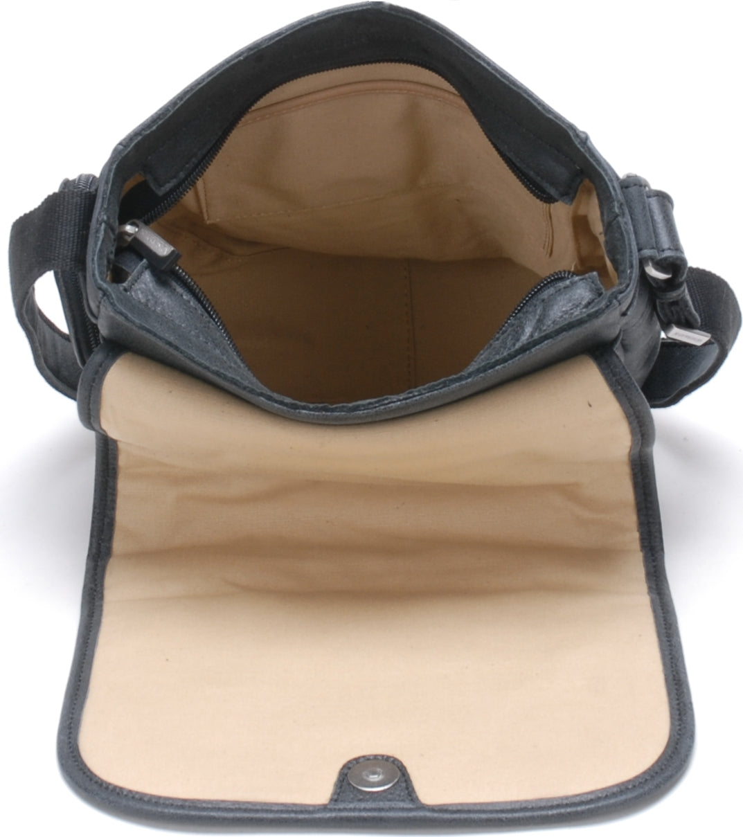 Cristiano destroyed leather crossbody bag, small model