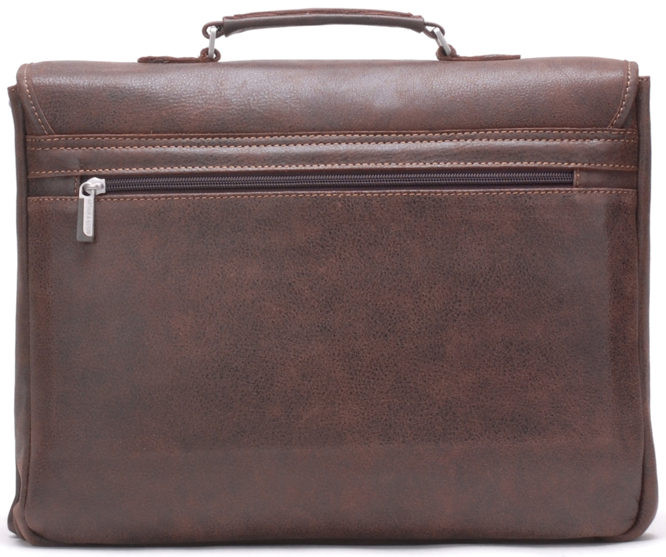 Cristiano leather destroyed 2 gussets briefcase