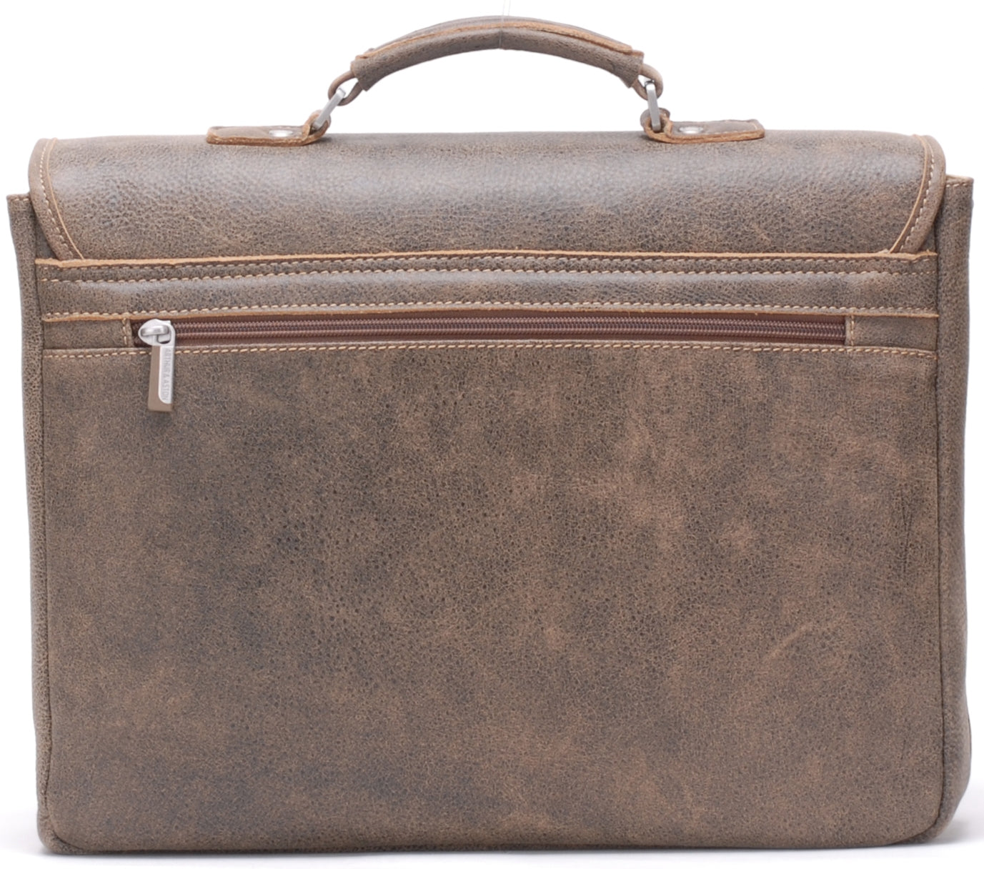 Cristiano leather destroyed 2 gussets briefcase