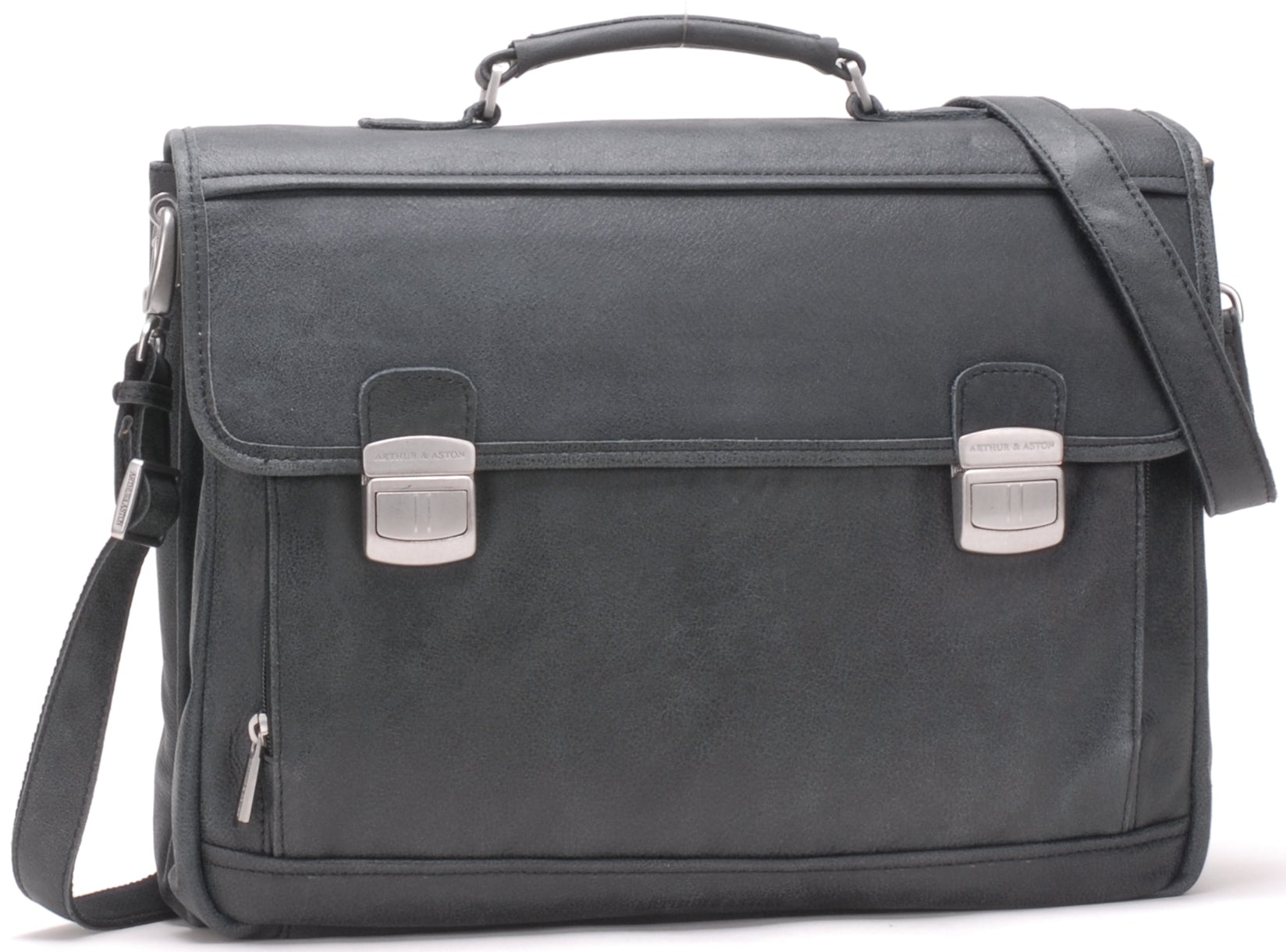 Cristiano leather destroyed 2 gussets briefcase
