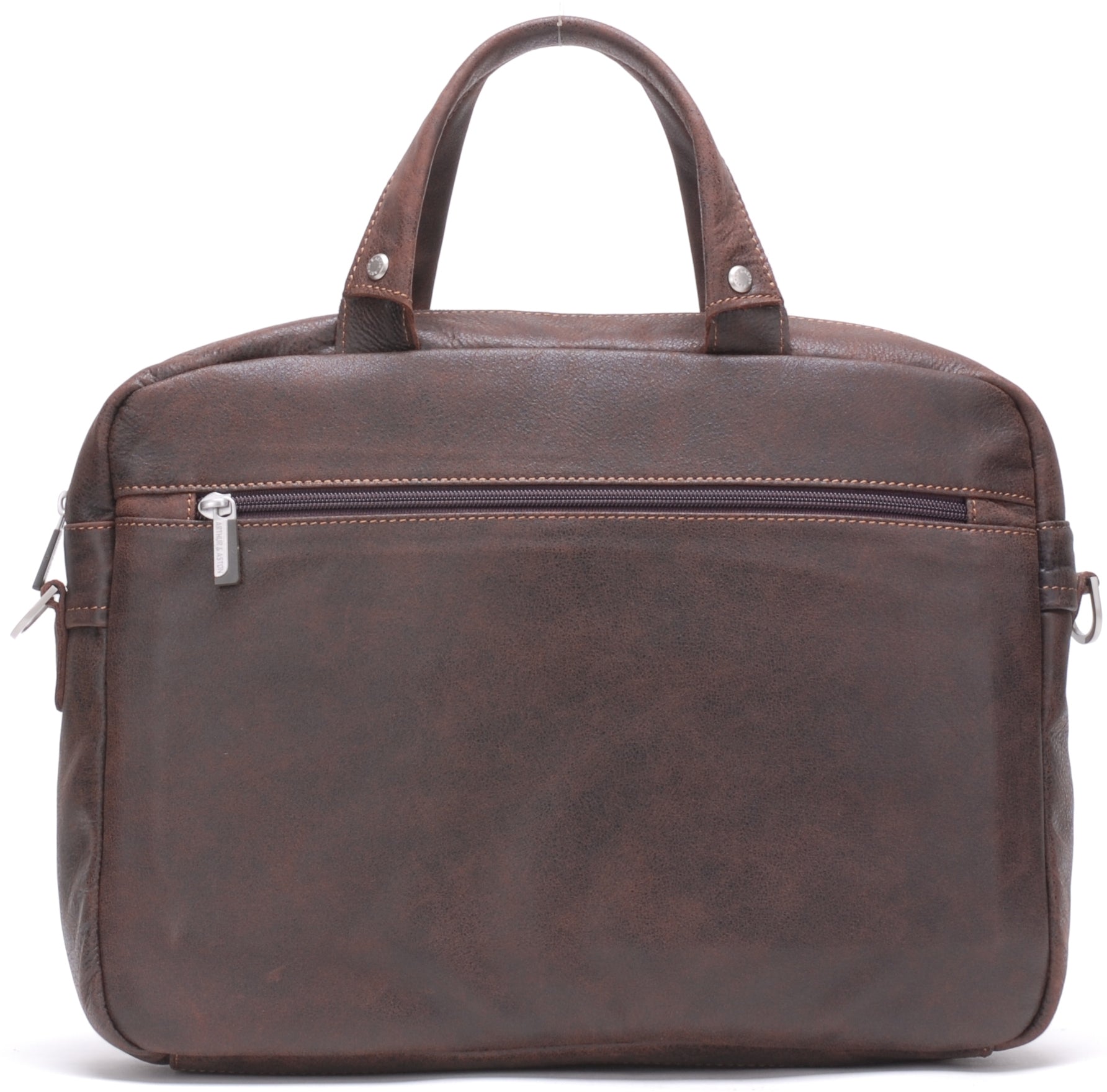 Cristiano leather destroyed briefcase
