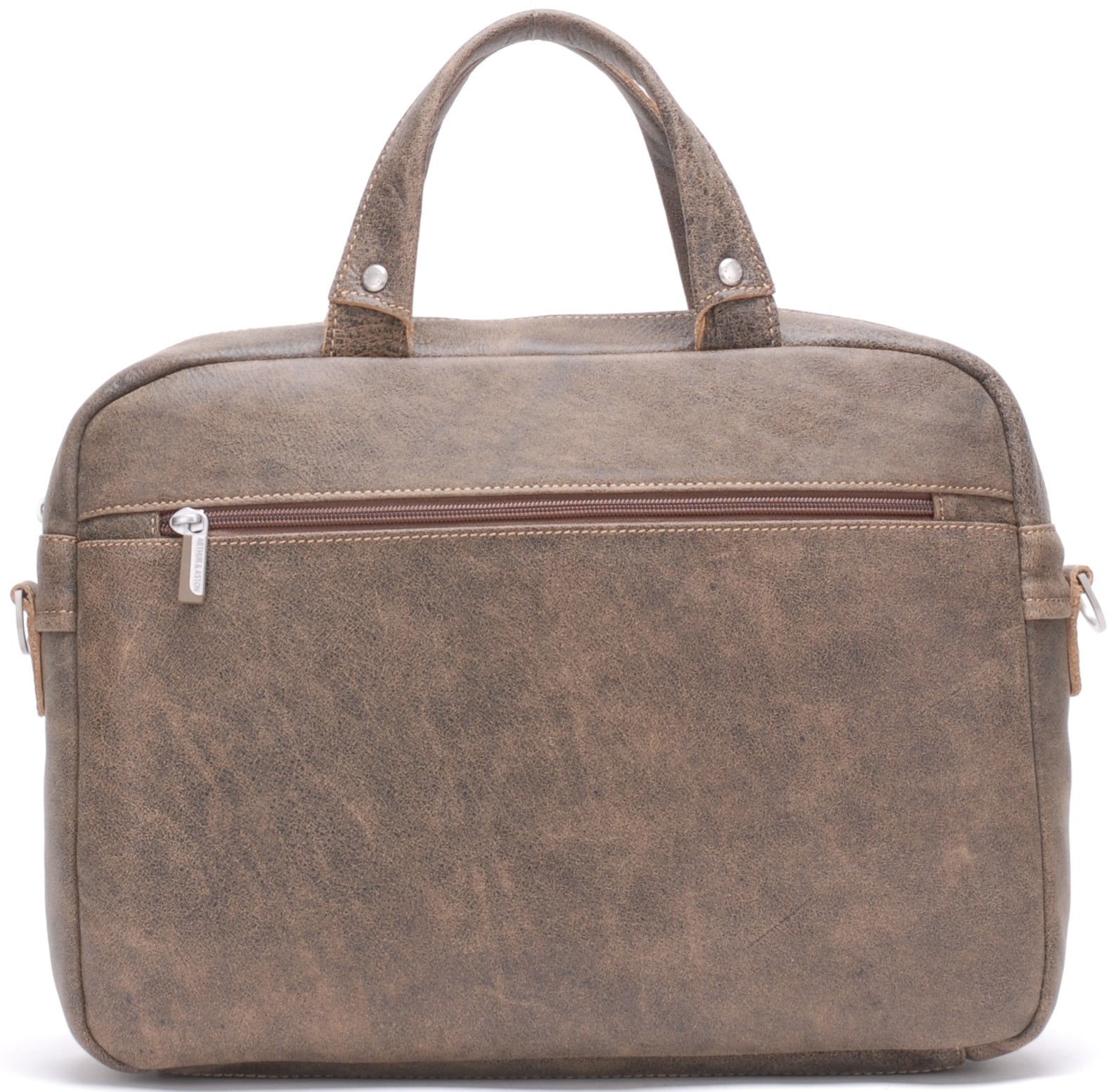 Cristiano leather destroyed briefcase
