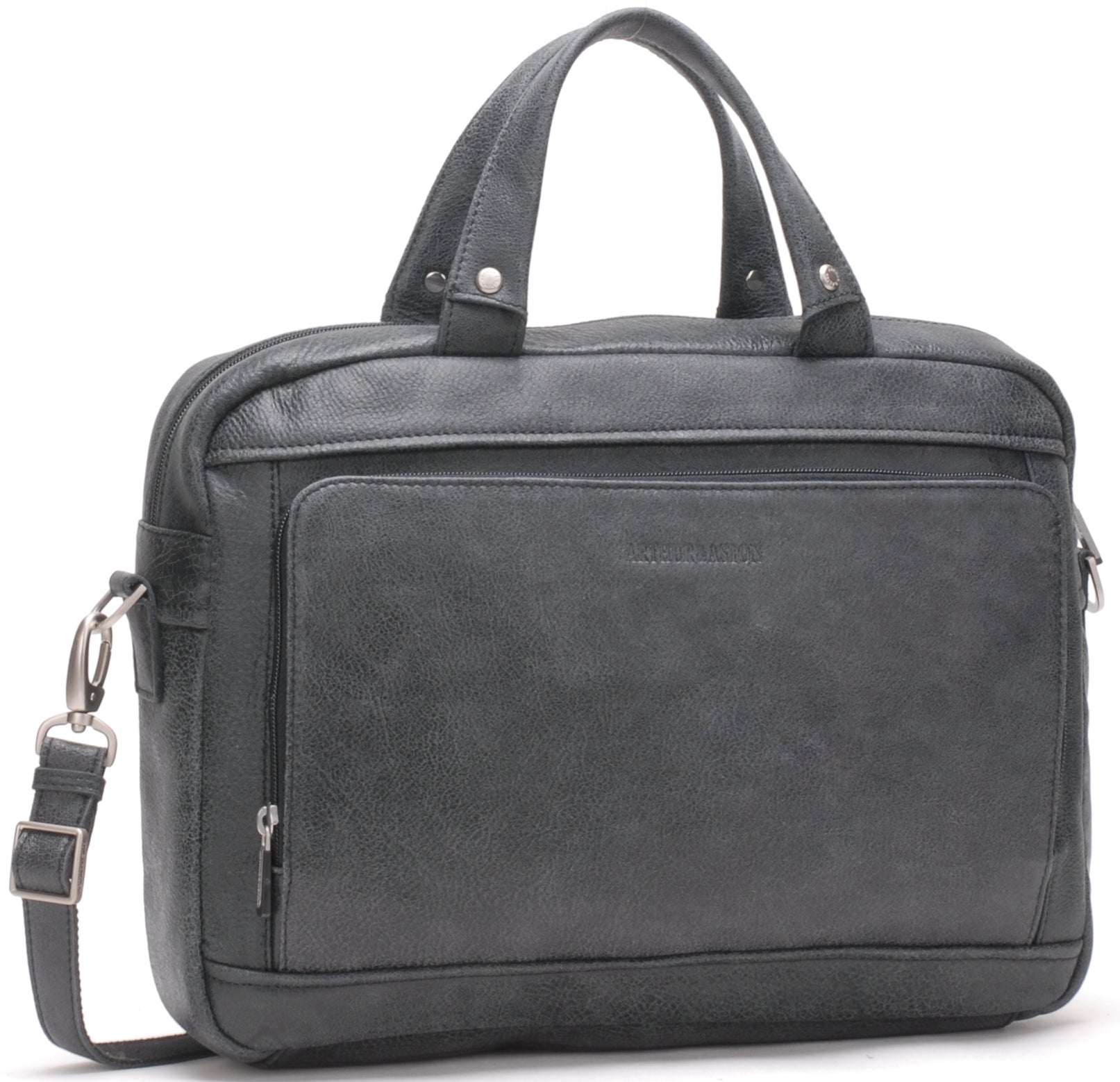 Cristiano leather destroyed briefcase