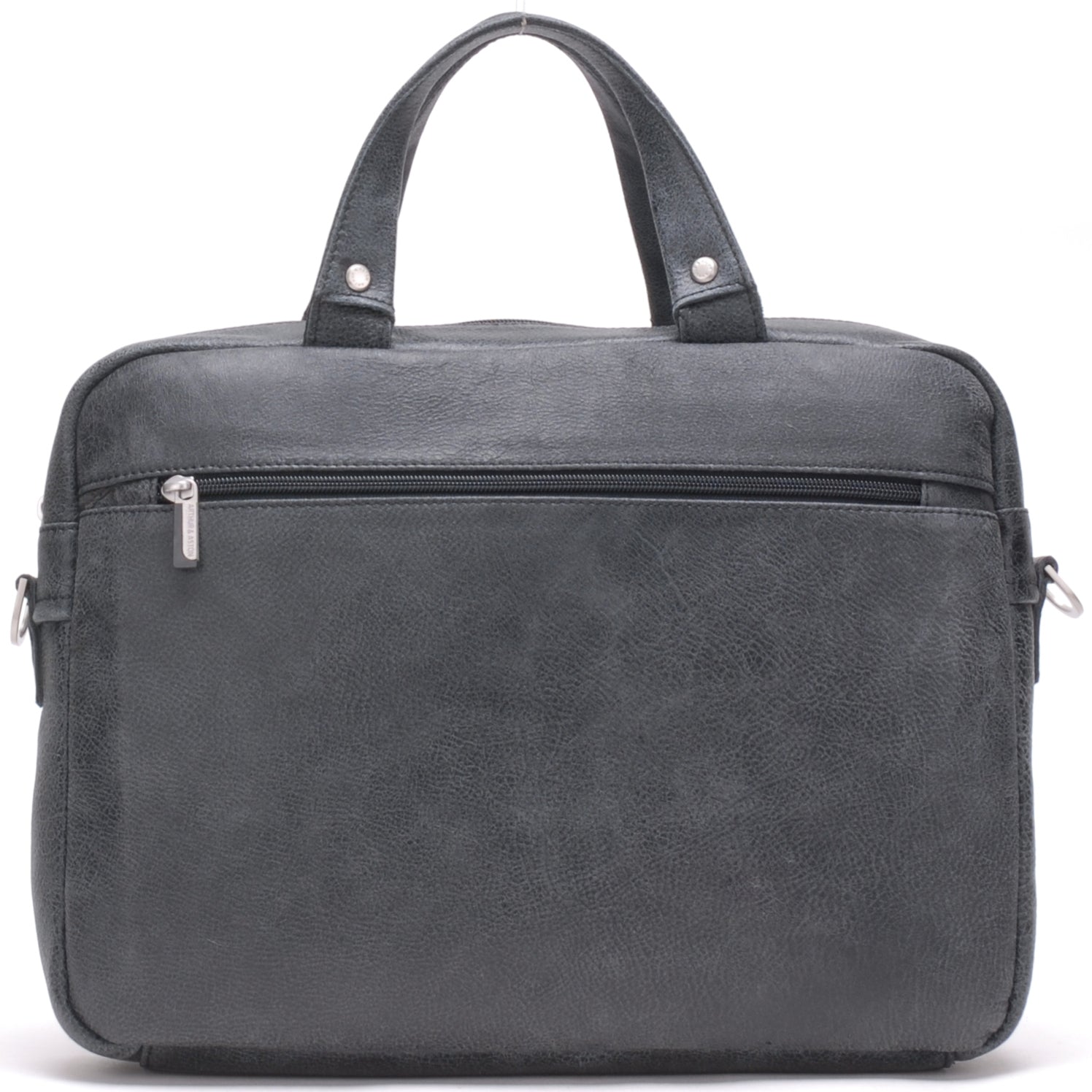 Cristiano leather destroyed briefcase