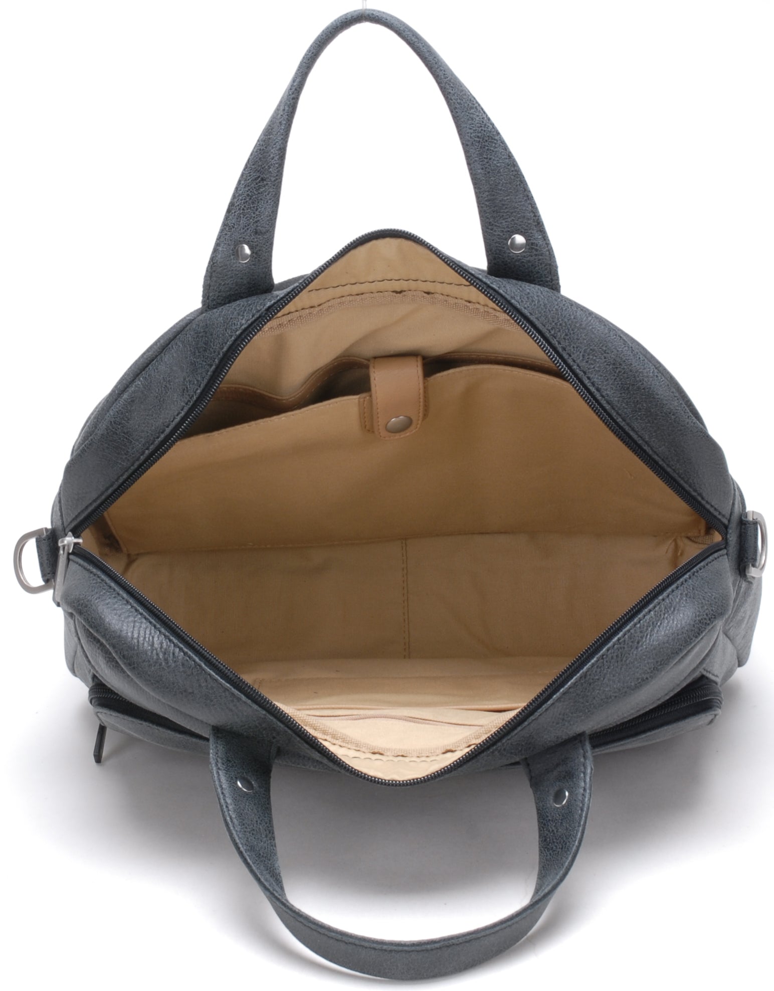 Cristiano leather destroyed briefcase