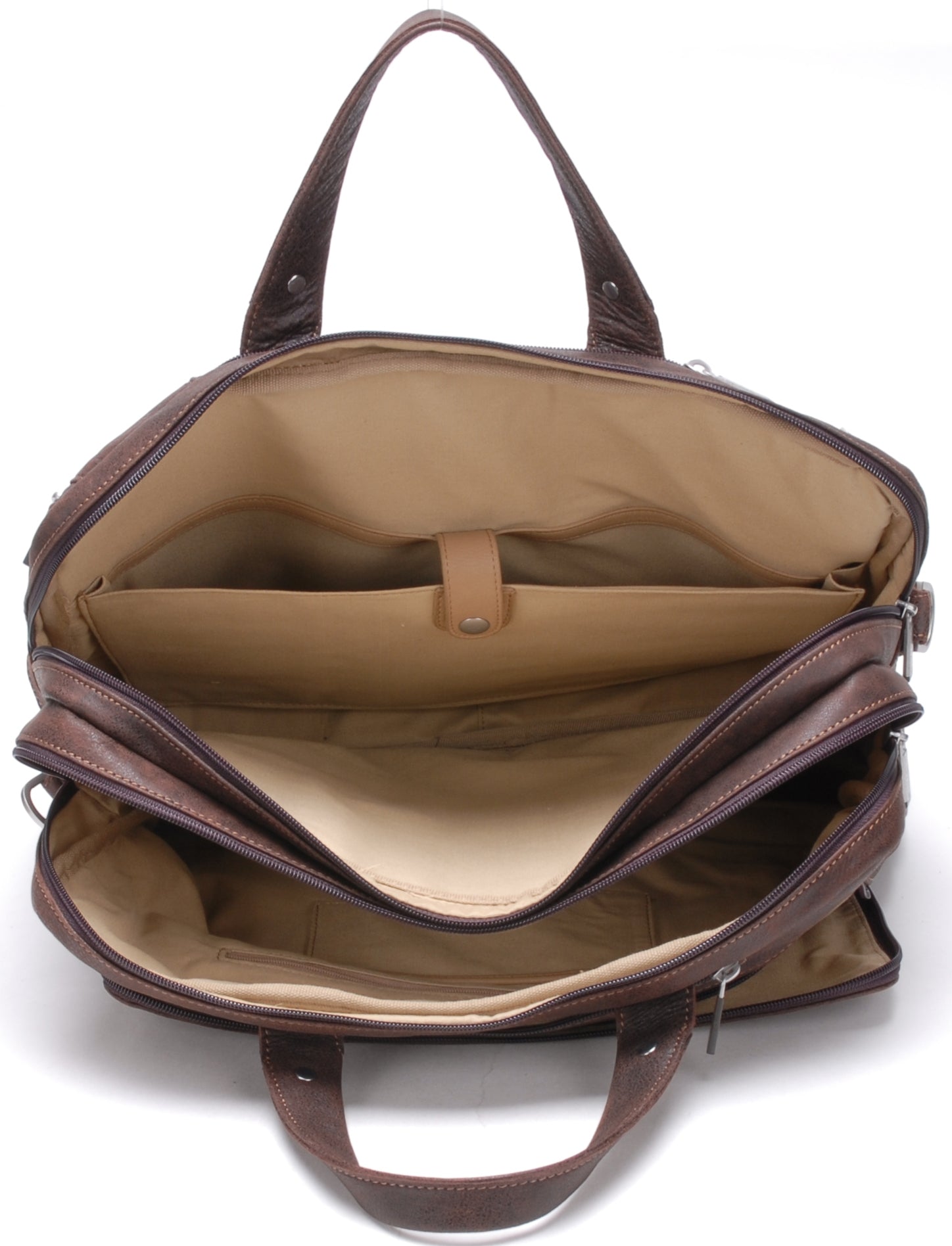 Cristiano 3 in 1 briefcase destroyed leather