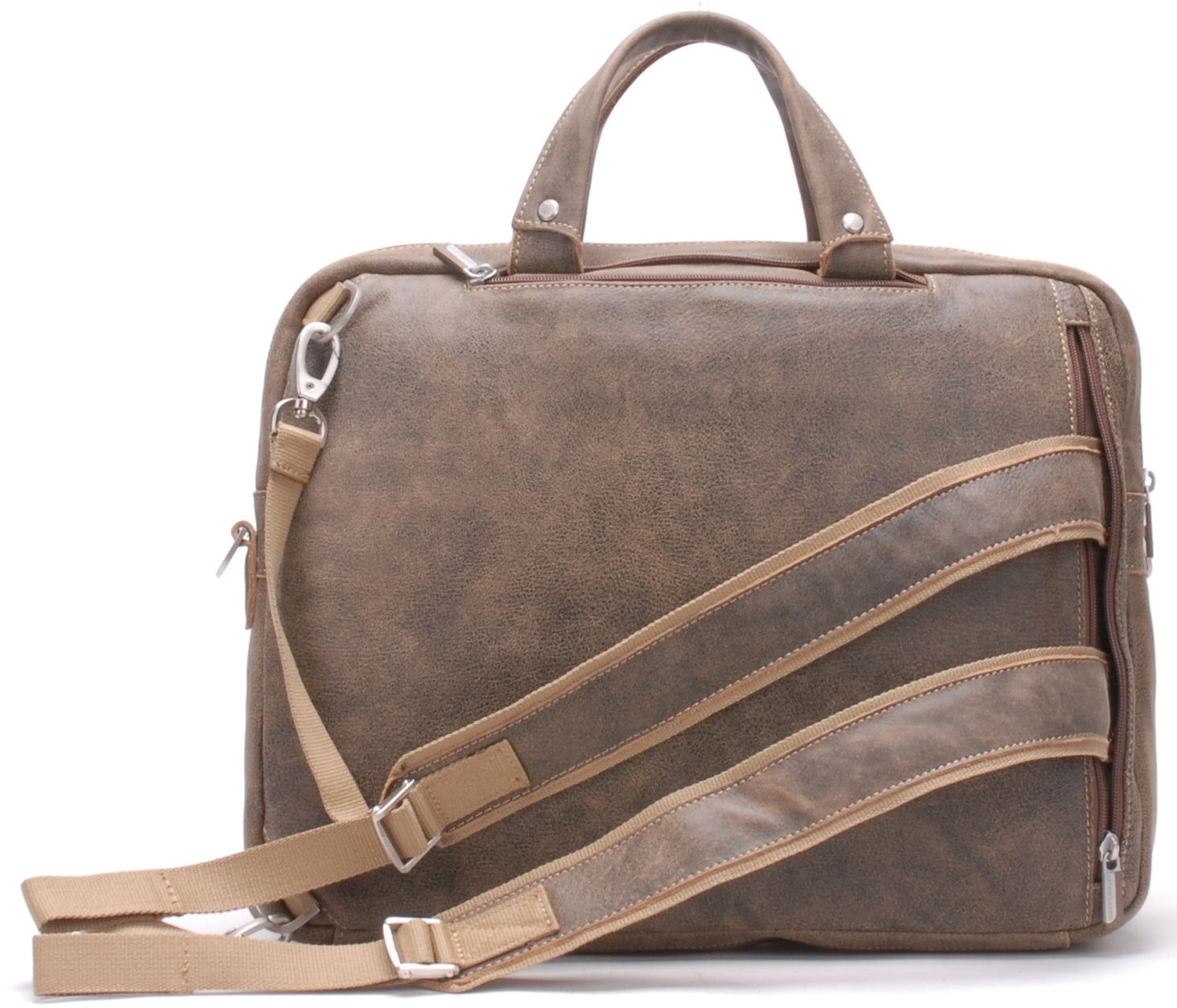 Cristiano 3 in 1 briefcase destroyed leather