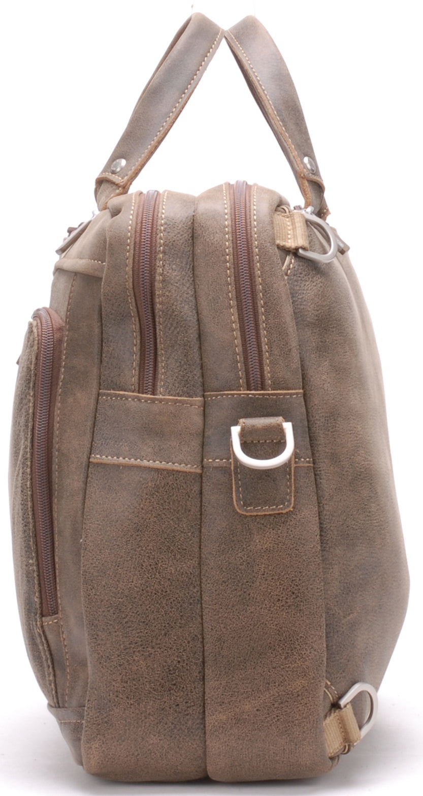 Cristiano 3 in 1 briefcase destroyed leather