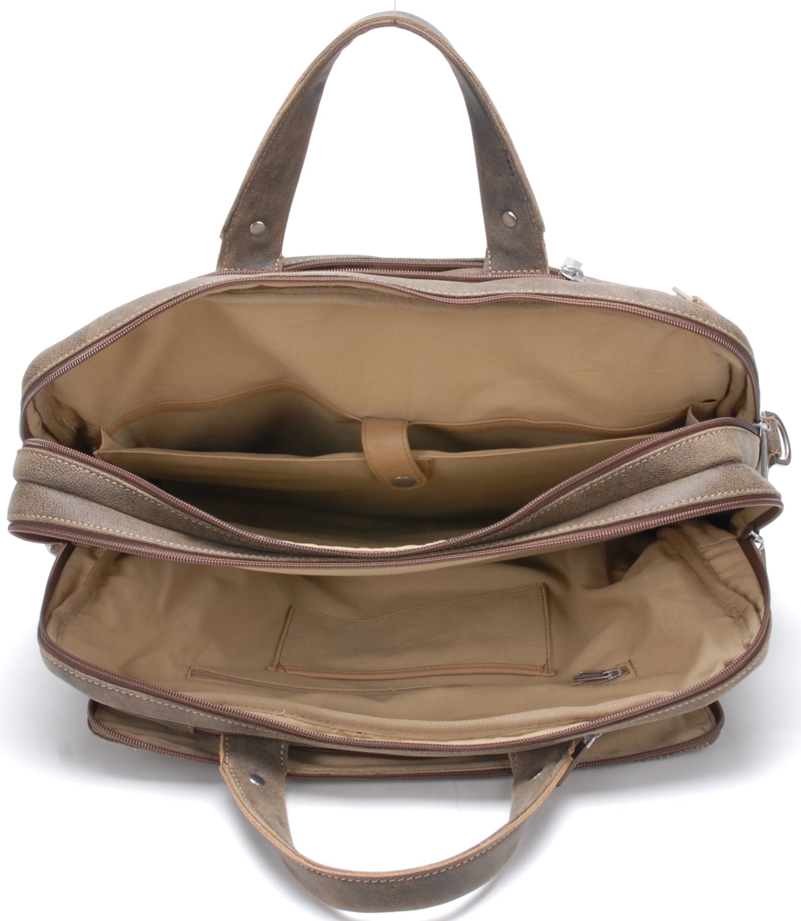 Cristiano 3 in 1 briefcase destroyed leather