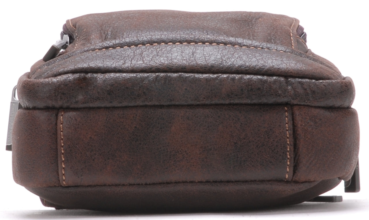 Cristiano small model crossbody bag in destroyed leather