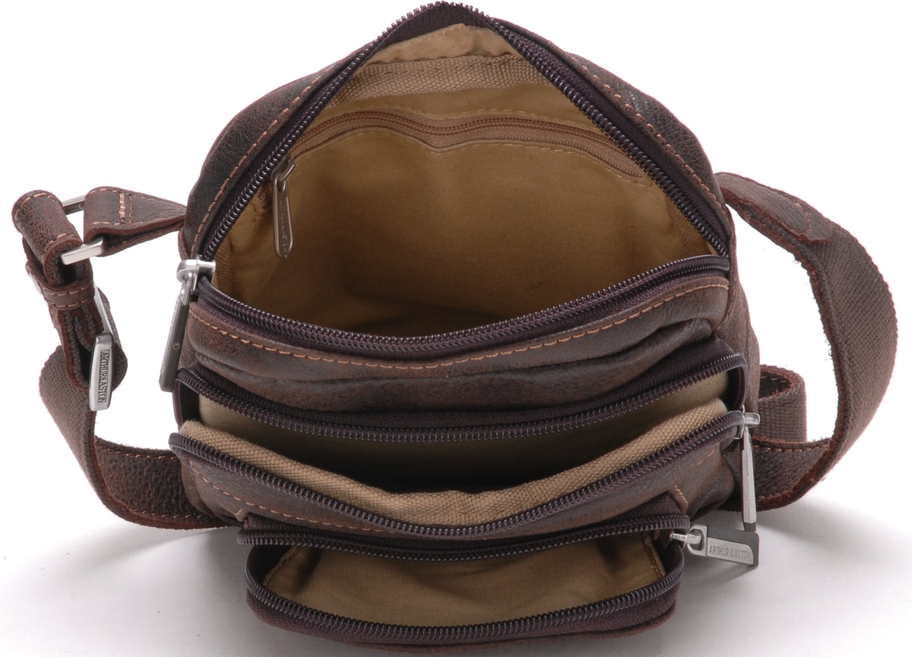 Cristiano small model crossbody bag in destroyed leather
