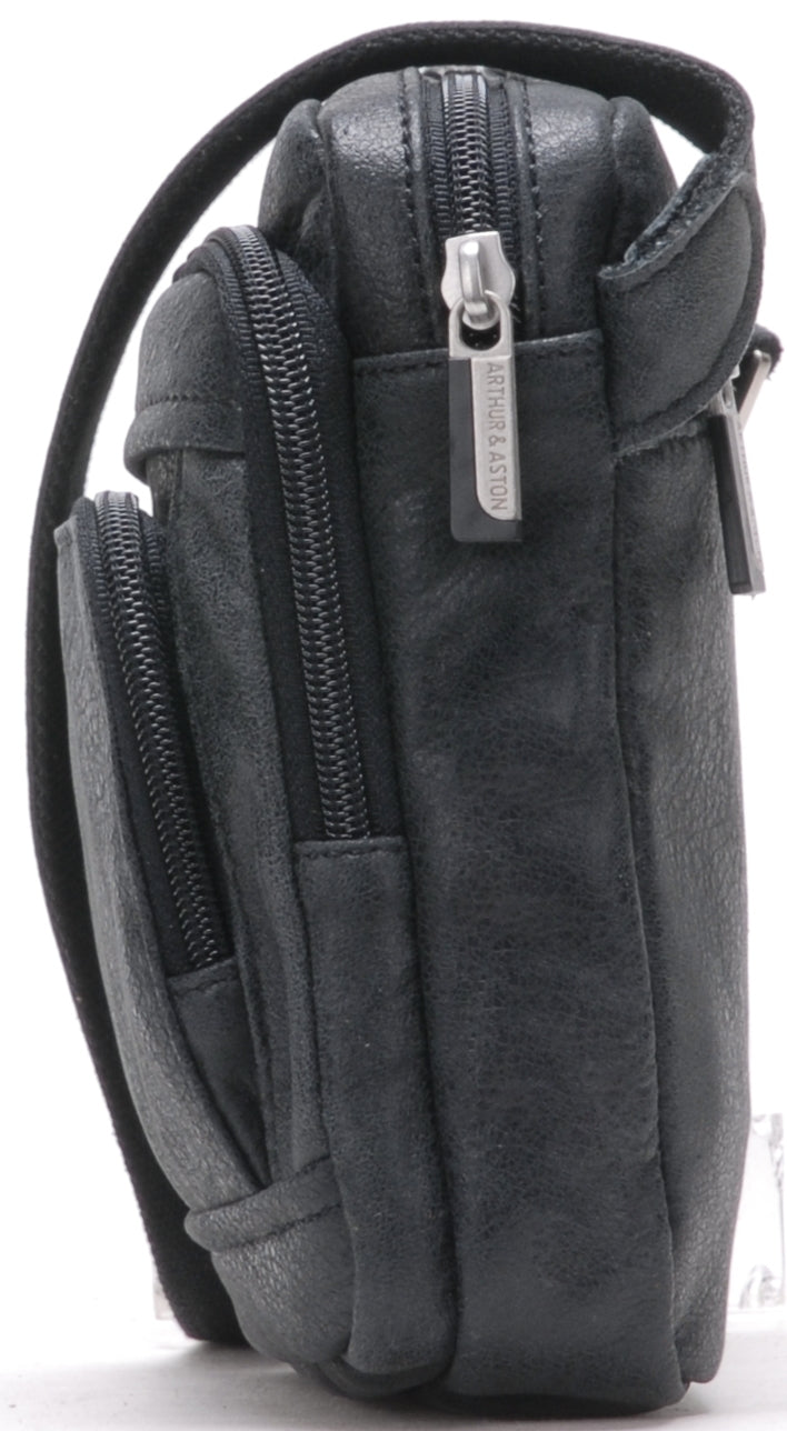 Cristiano small model crossbody bag in destroyed leather