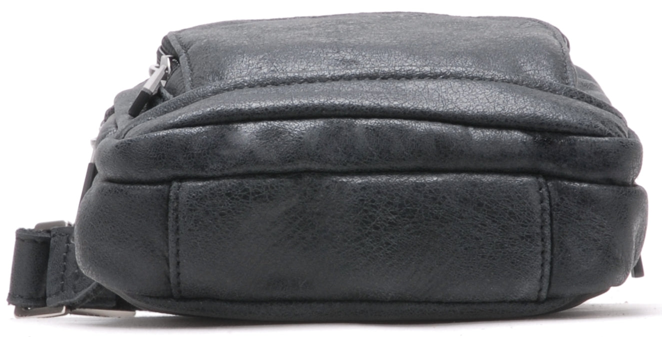 Cristiano small model crossbody bag in destroyed leather