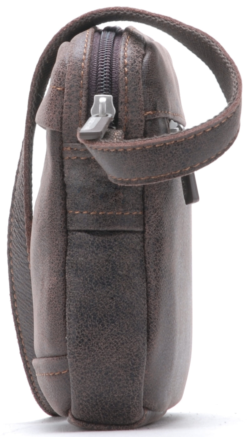 Cristiano small model crossbody bag in destroyed leather