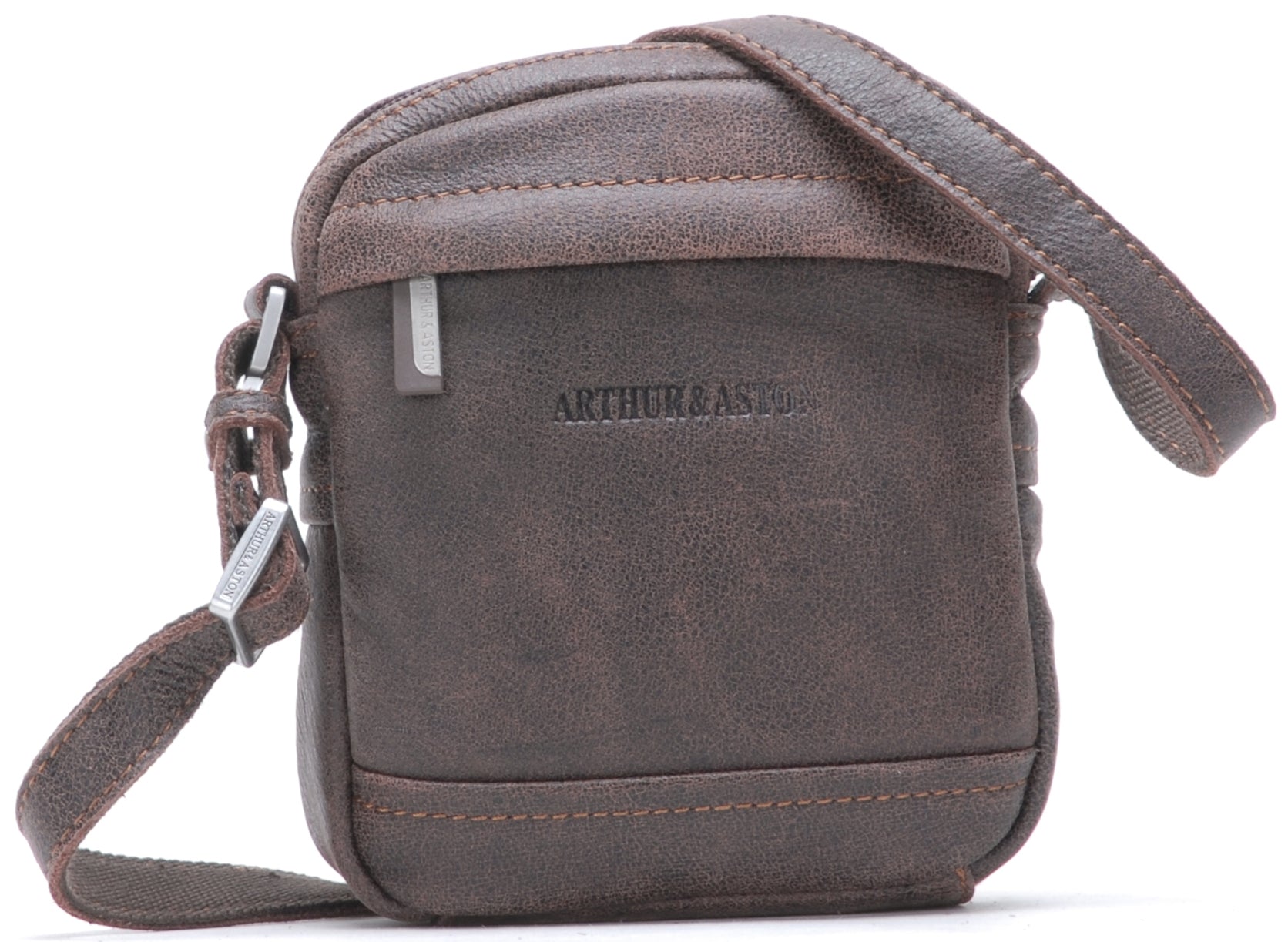 Cristiano small model crossbody bag in destroyed leather