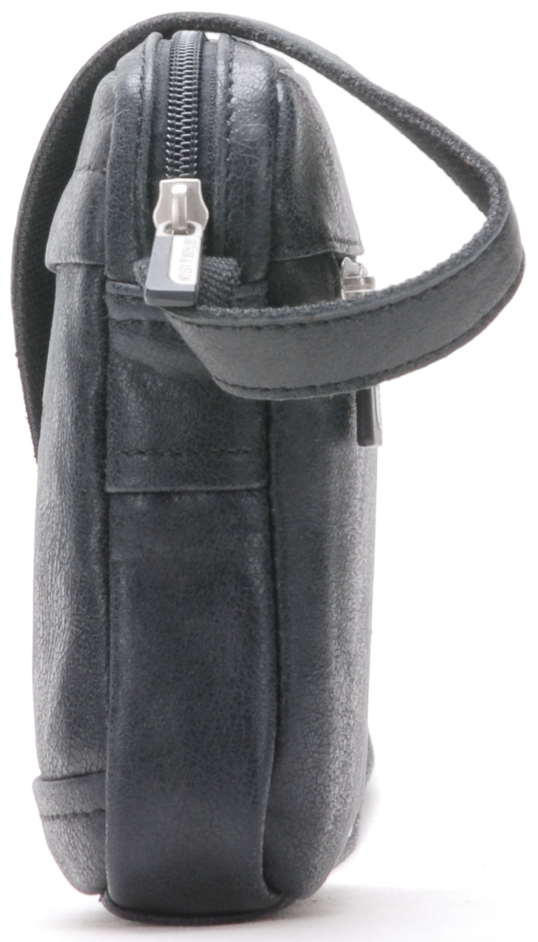 Cristiano small model crossbody bag in destroyed leather