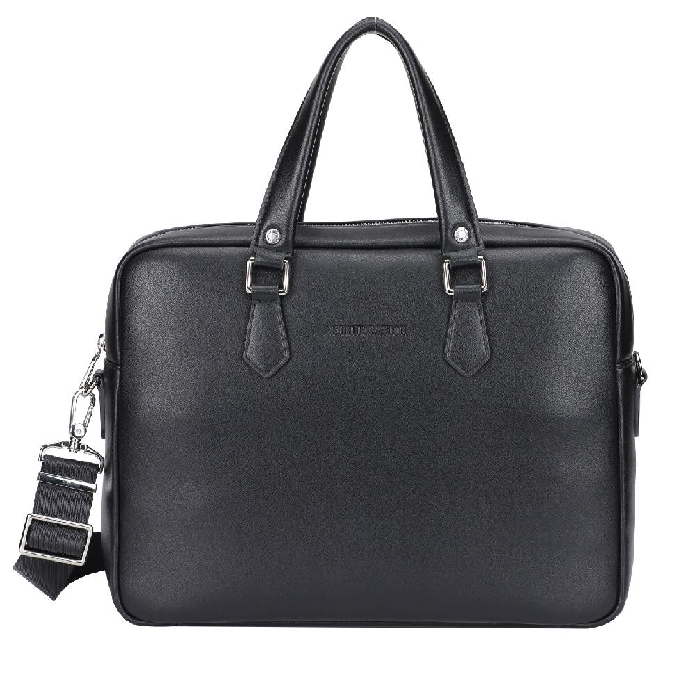 Walter split leather briefcase