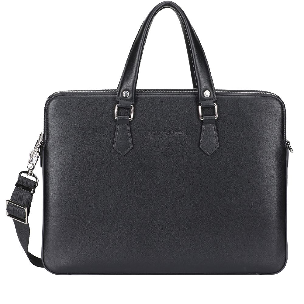 Walter extra flat briefcase in split leather