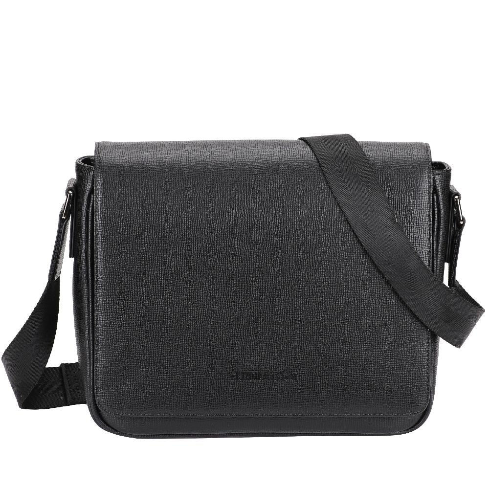 Nelson split leather flap bag