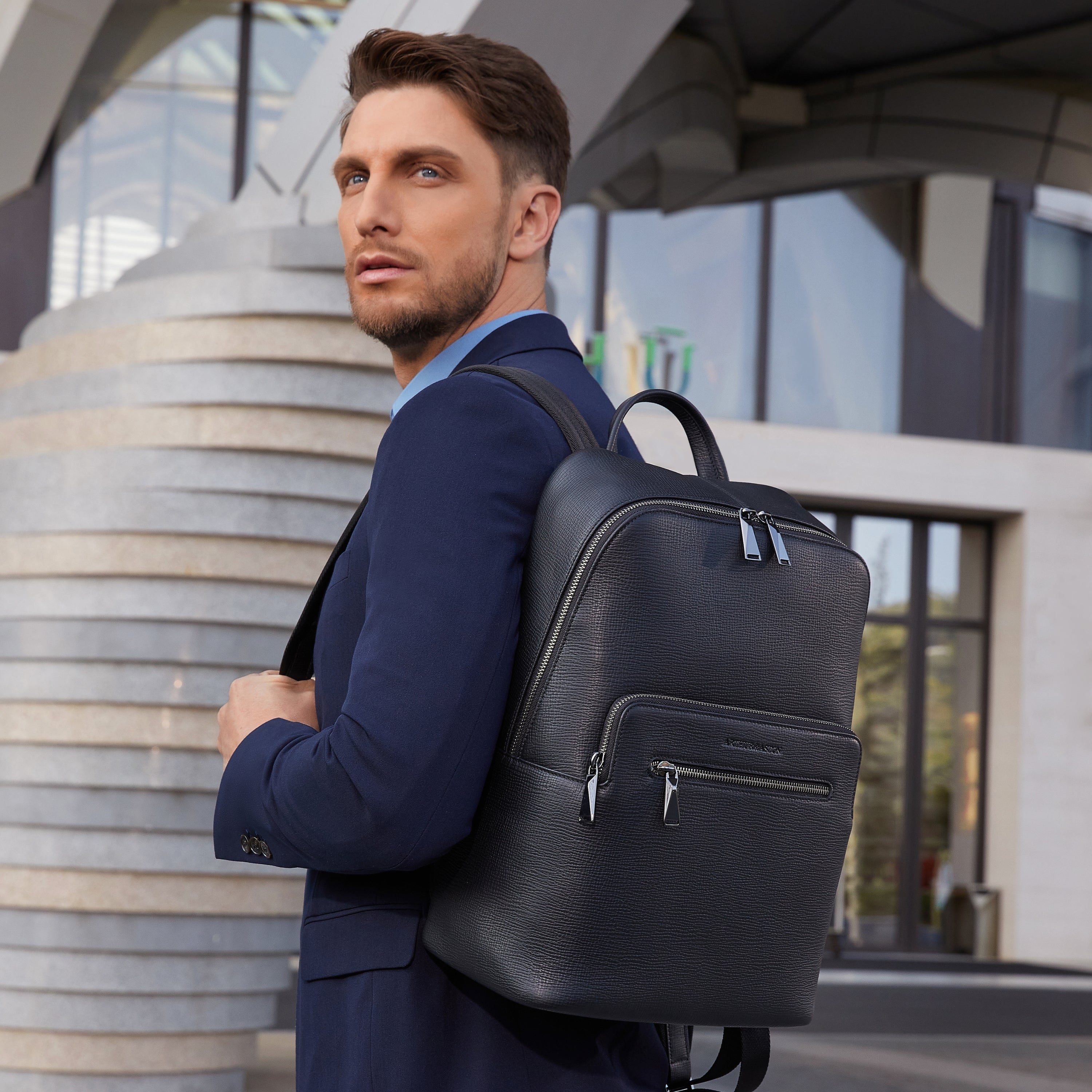 Backpack Sac à Dos Homme Cuir Marron Sac A Main En Sac A Dos Petit Sac