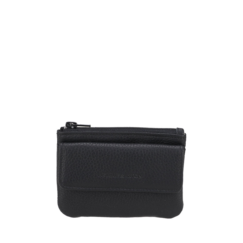 Porte-monnaie zippé Thomas cuir