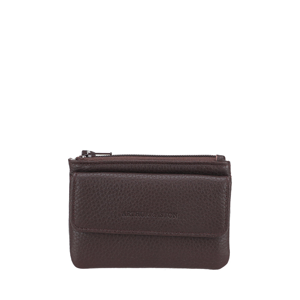 Porte-monnaie zippé Thomas cuir