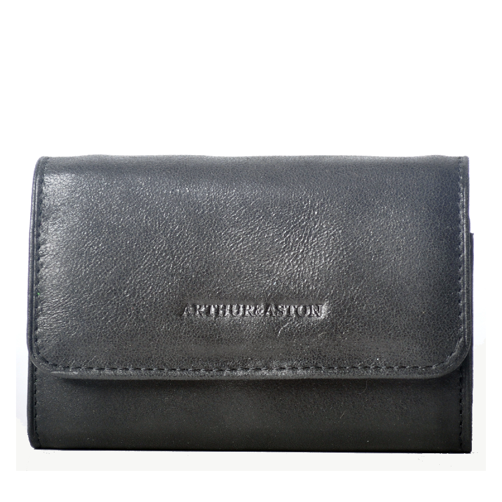 Oiled cowhide leather wallet and cards