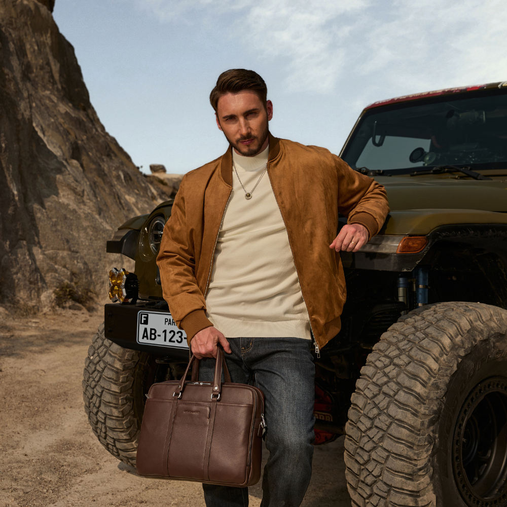 Porte documents double compartiment Ange Cuir