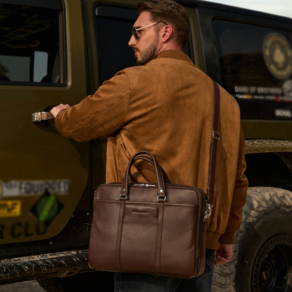 Porte documents double compartiment Ange Cuir