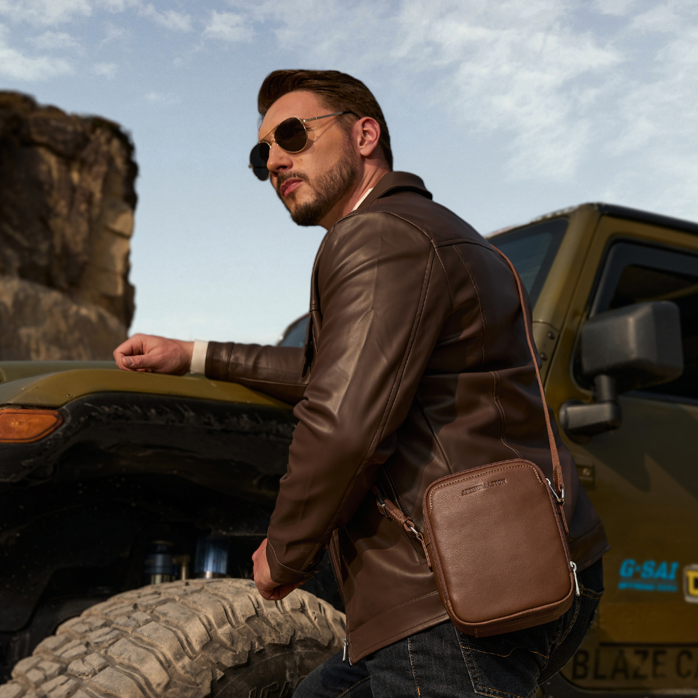 Moyen Sac Travers Ange Cuir