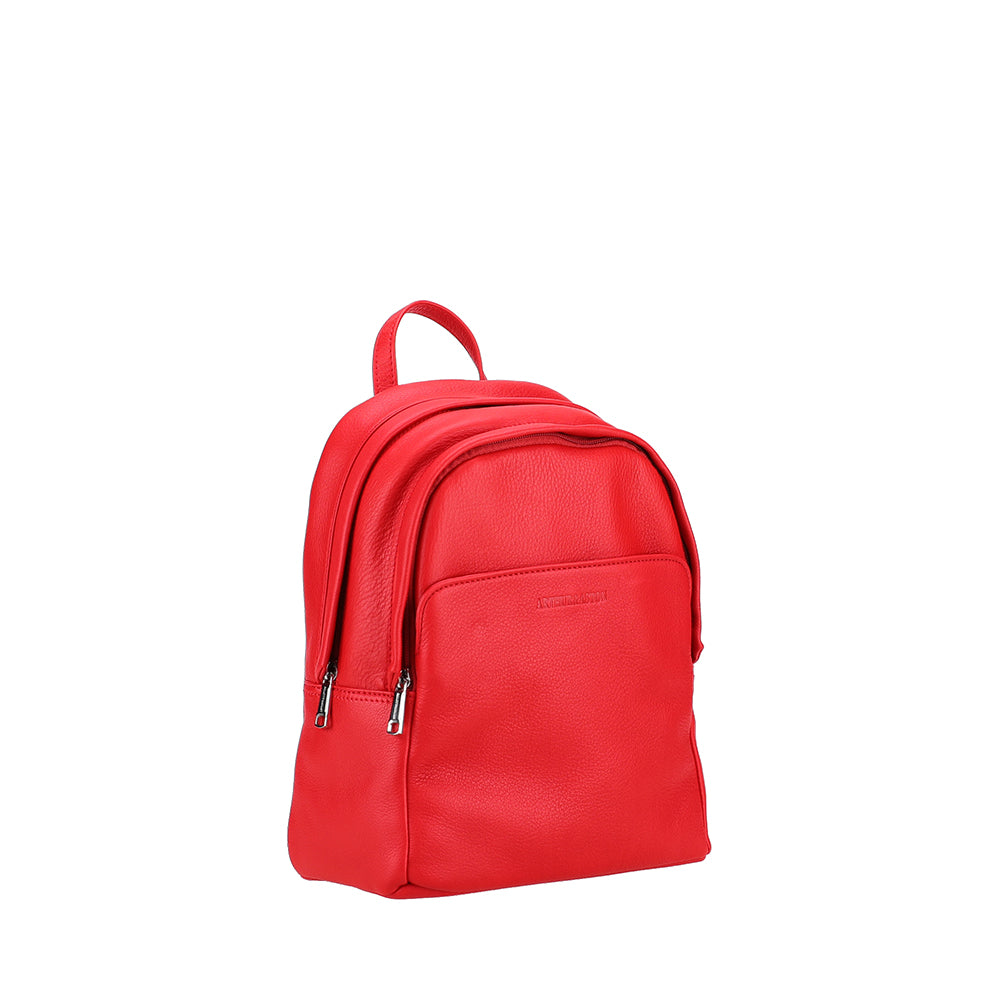 allintitel:red leather backpack mens Sneaker Carry On Travel Bag - TSA Approved - Red - Waterproof - slider zipper closure Small Leather Backpack Red